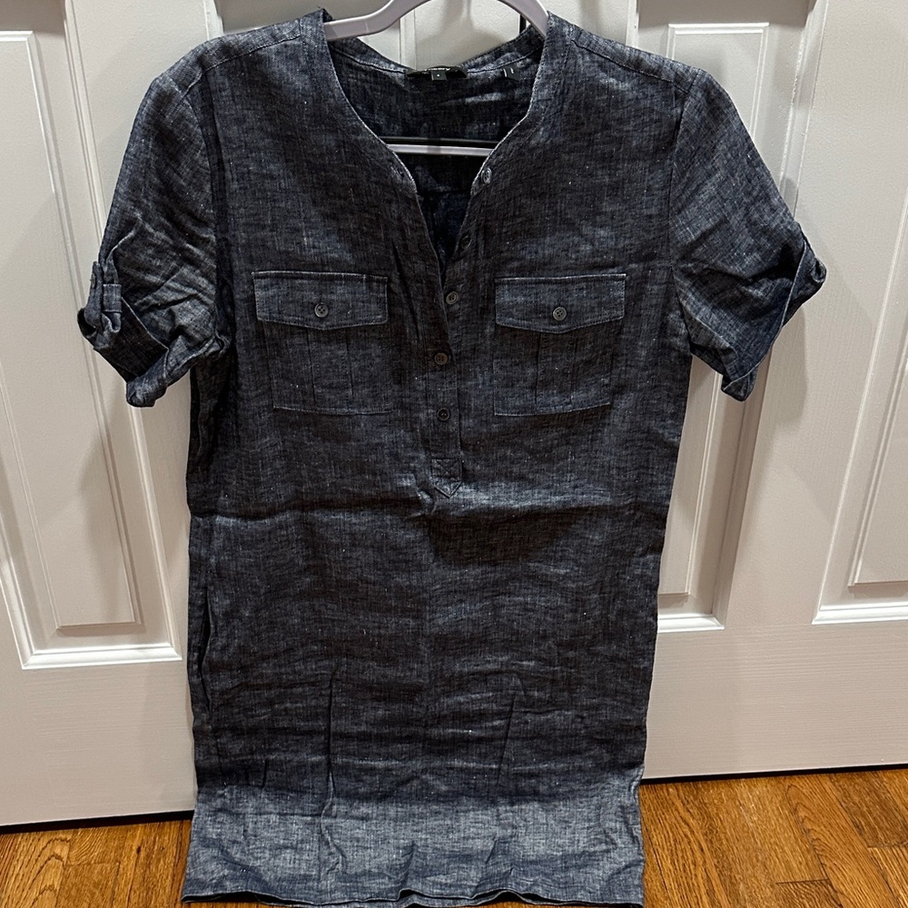 Theory Lightweight Denim-colored Dress